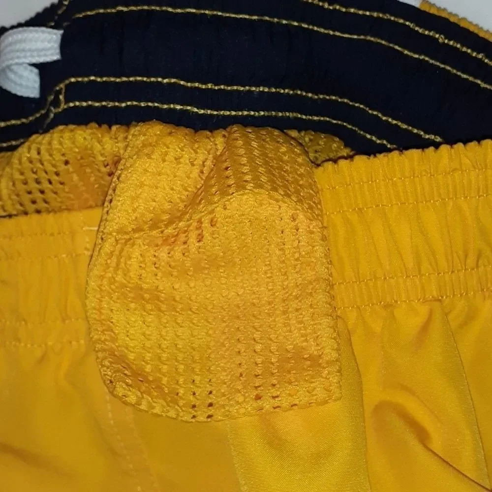 Speedo Lined Swim Trunks Shorts Yellow &‎ White Med